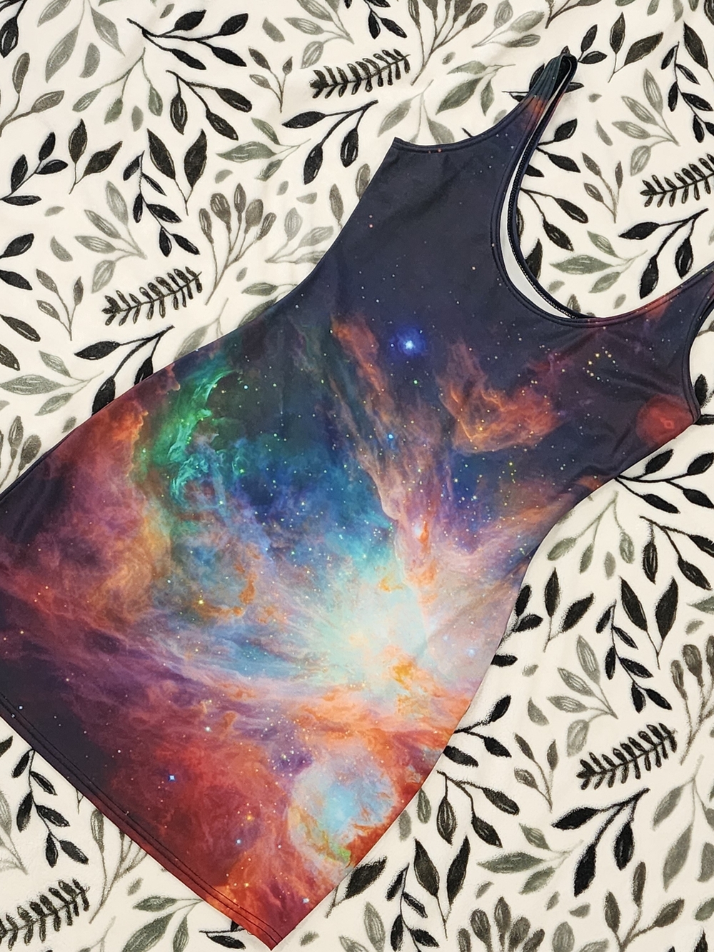 BLACKMILK Rainbow Galaxy Bodycon Dress Sample Medium